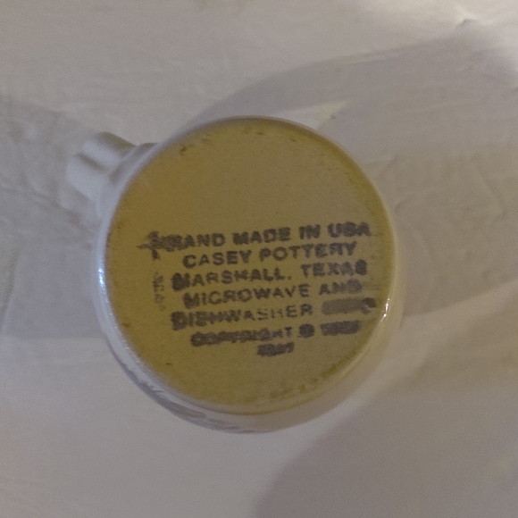 4" Handmade Stoneware Beige Water/Juice Pitcher With Floral Picture. Mad… - Picture 10 of 10